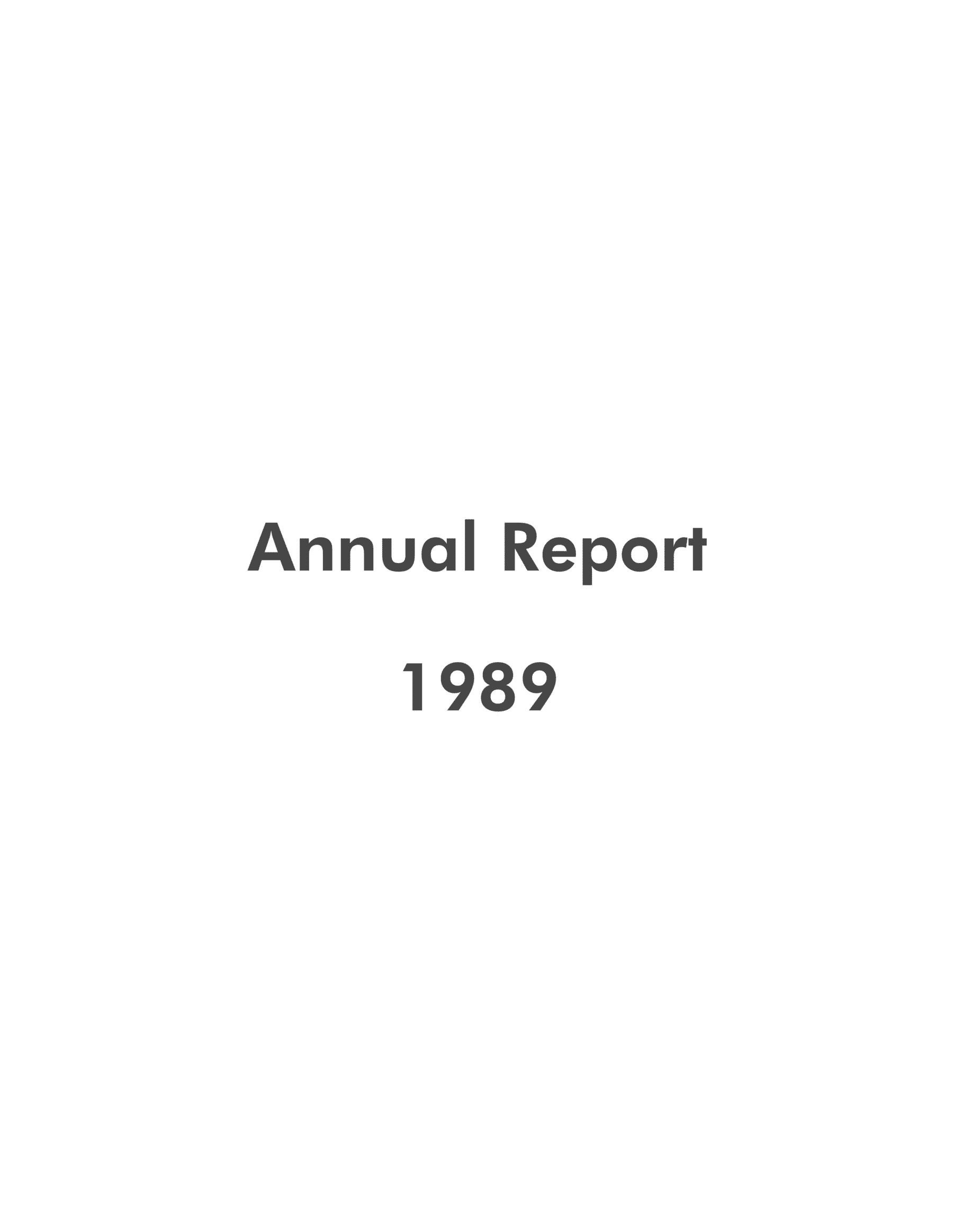 1989 Annual Report